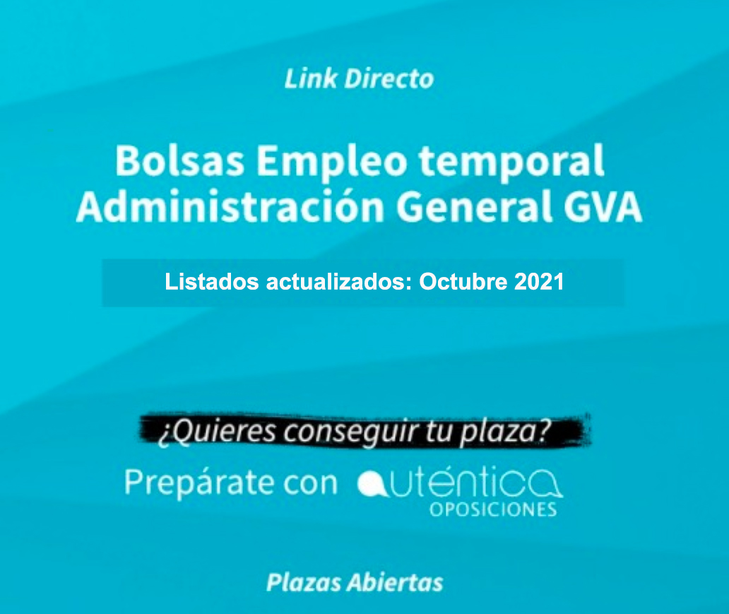 bostezando cerca masilla Listados Actualizados Bolsas Empleo Temporal GVA — autenticaoposiciones.com